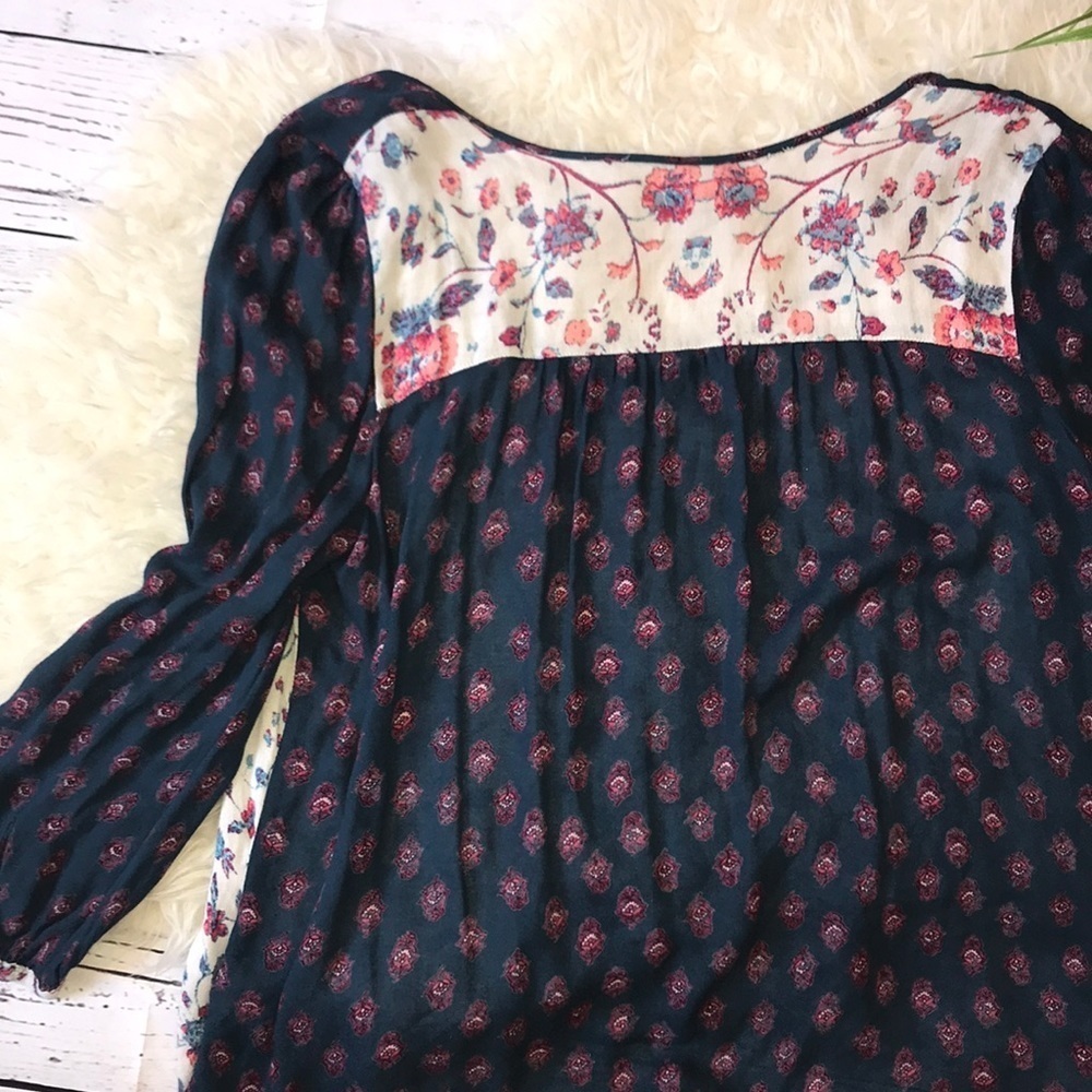 Ecotè Urban Outfitters Paisley & Floral Print Button Down Hi Lo Top Size L - Picture 8 of 8